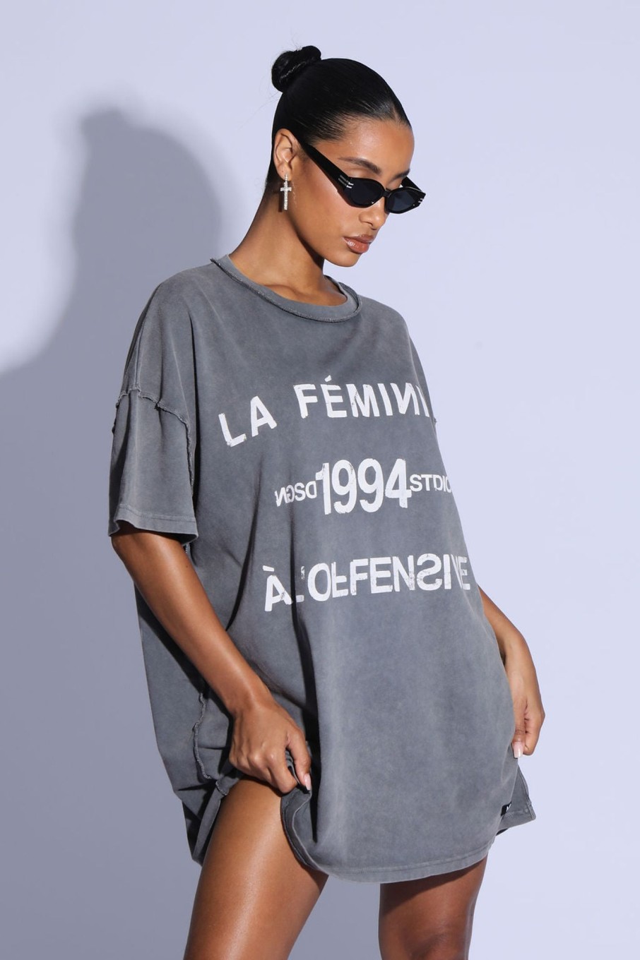 Loungewear Murci | Oversized Tee In La Feminite Washed Grey