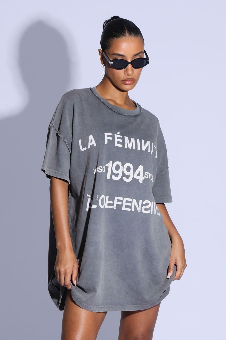 Loungewear Murci | Oversized Tee In La Feminite Washed Grey