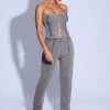 Trousers Murci | Skinny Flare Joggers In Acid Washed Grey