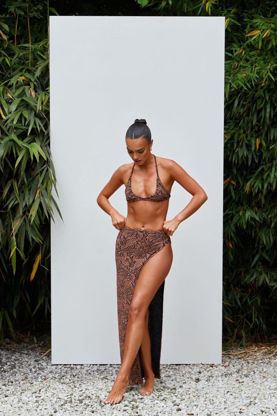 Shorts & Skirts Murci | Brown Bra U0026 Maxi Skirt Set