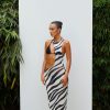 Dresses Murci | Mesh Zebra Maxi Dress