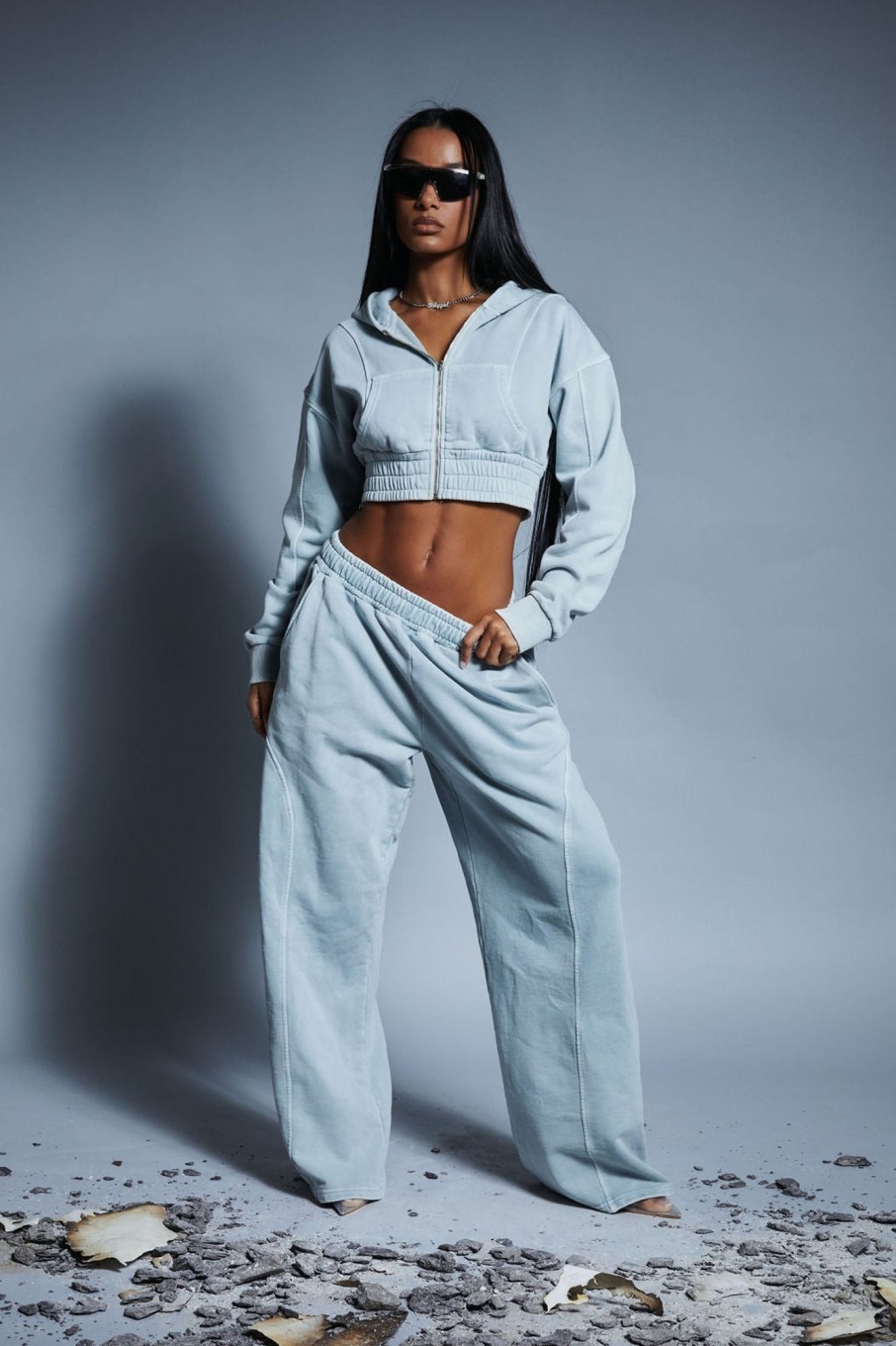 Loungewear Murci | Cropped Hoodie In Sky