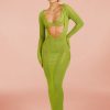 Dresses Murci | Scooped Neckline Knit Maxi Dress In Fig Leaf