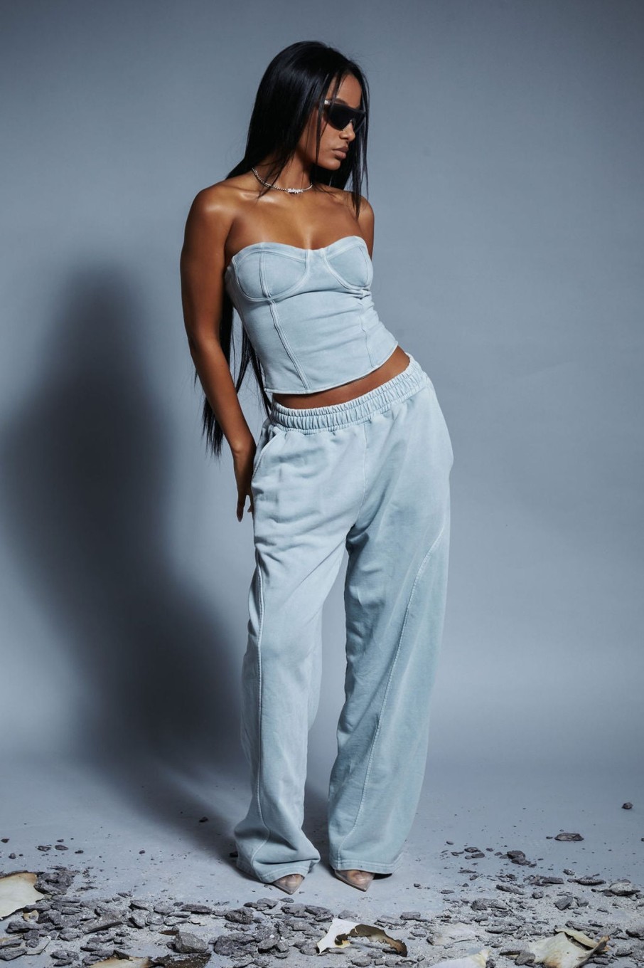 Loungewear Murci | Washed Wide Leg Joggers In Sky