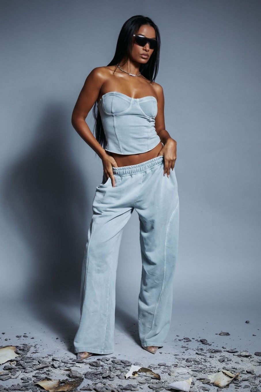 Loungewear Murci | Washed Wide Leg Joggers In Sky