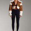 Coats & Jackets Murci | Shearling Aviator Jacket In Russet And Cream