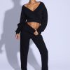 Co-Ords Murci | Cropped Jumper In Midnight Black