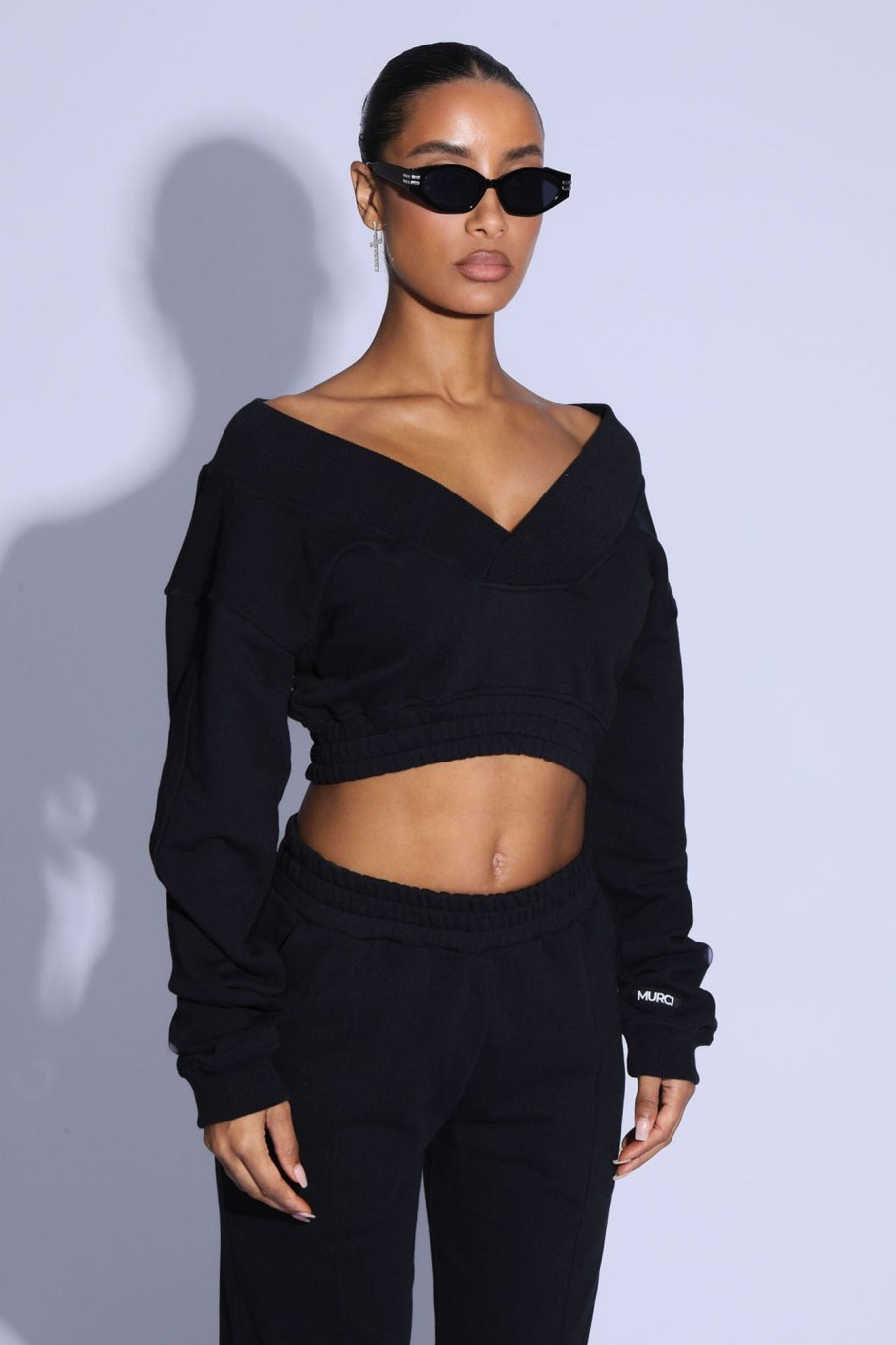 Co-Ords Murci | Cropped Jumper In Midnight Black