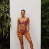 Swimwear Murci | Red Floral Cut Out Swimsuit