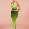 Shorts & Skirts Murci | Mesh Maxi Skirt In Green Gradient