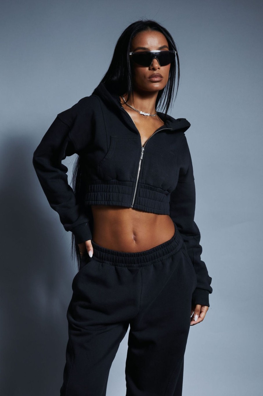 Loungewear Murci | Cropped Hoodie In Graphite