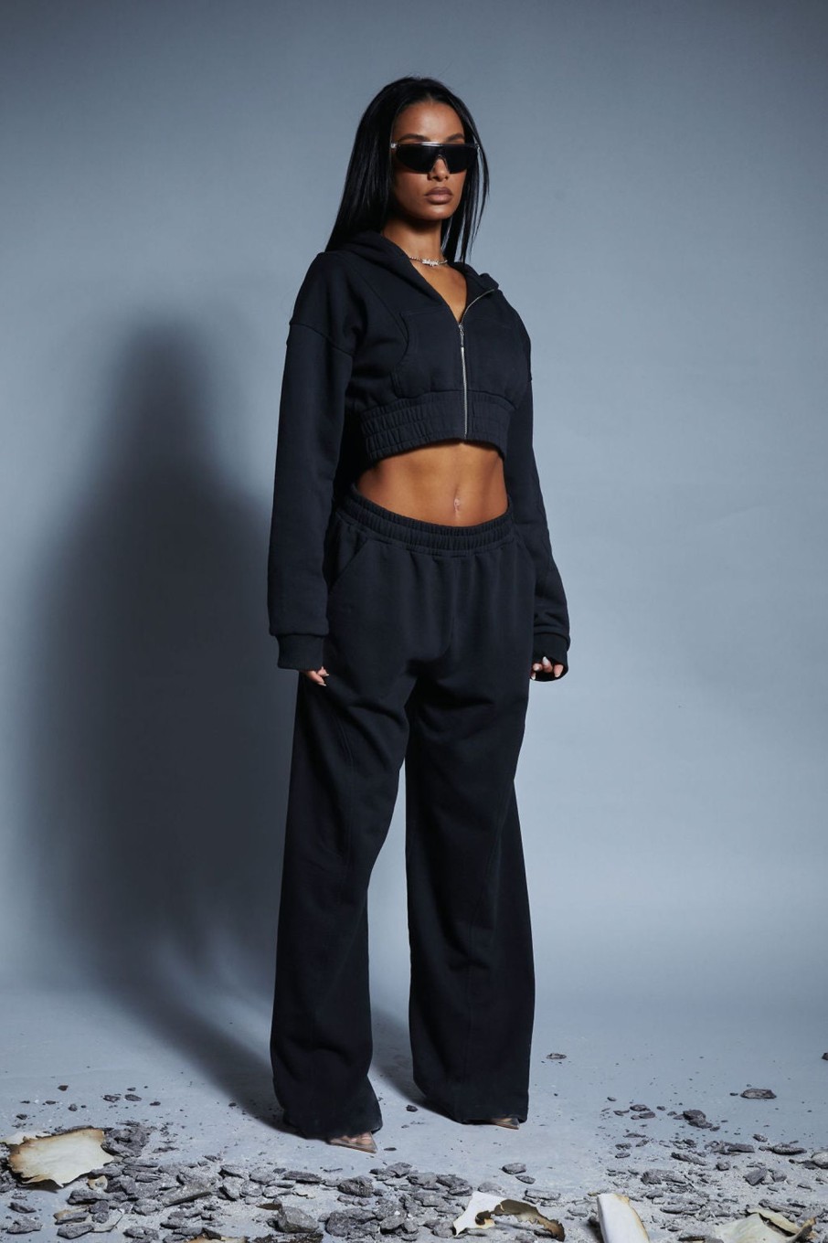 Loungewear Murci | Cropped Hoodie In Graphite