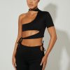 Tops Murci | Cut Out T-Shirt In Black